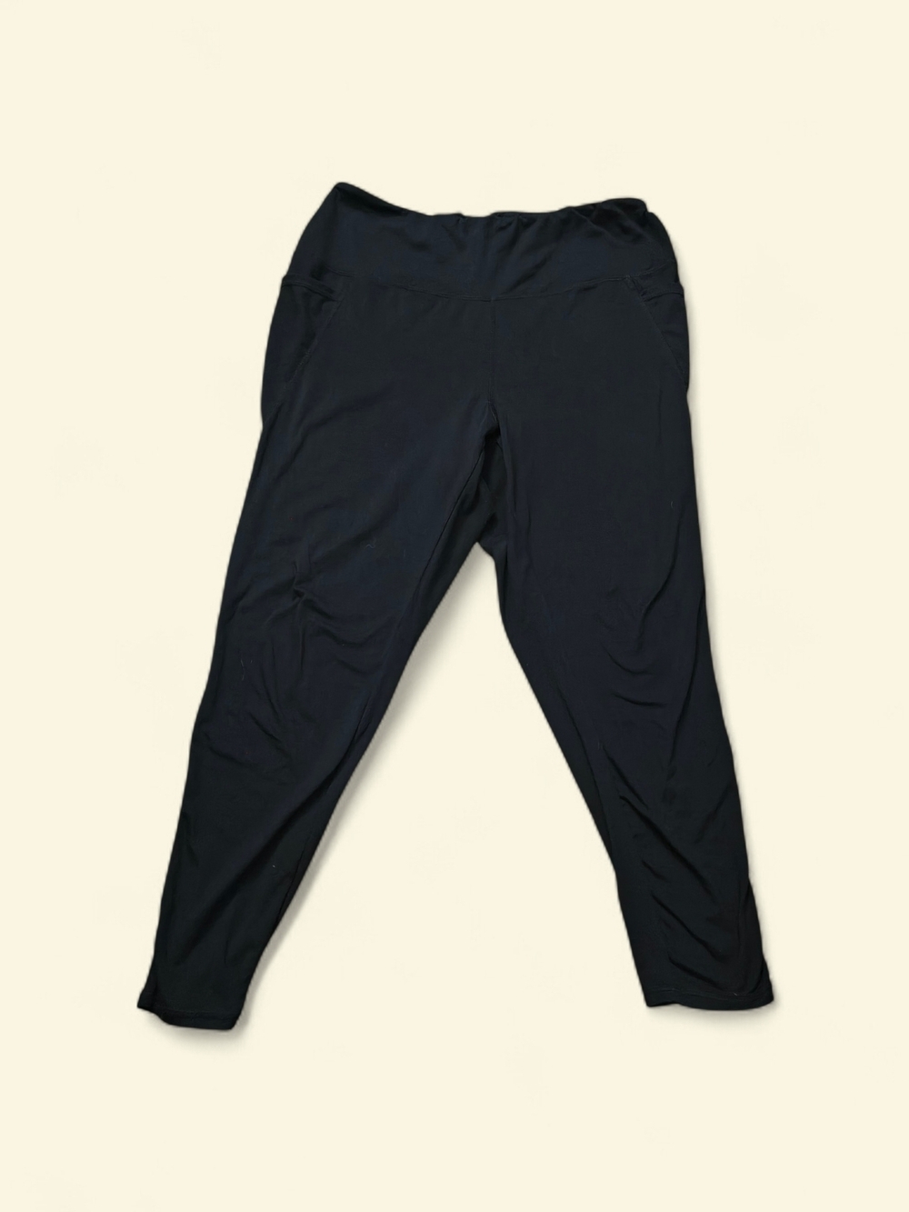 Bundle of 4 Danskin Black Cropped Leggings XL High Rise Stretch Activewear Pants - Picture 5 of 8